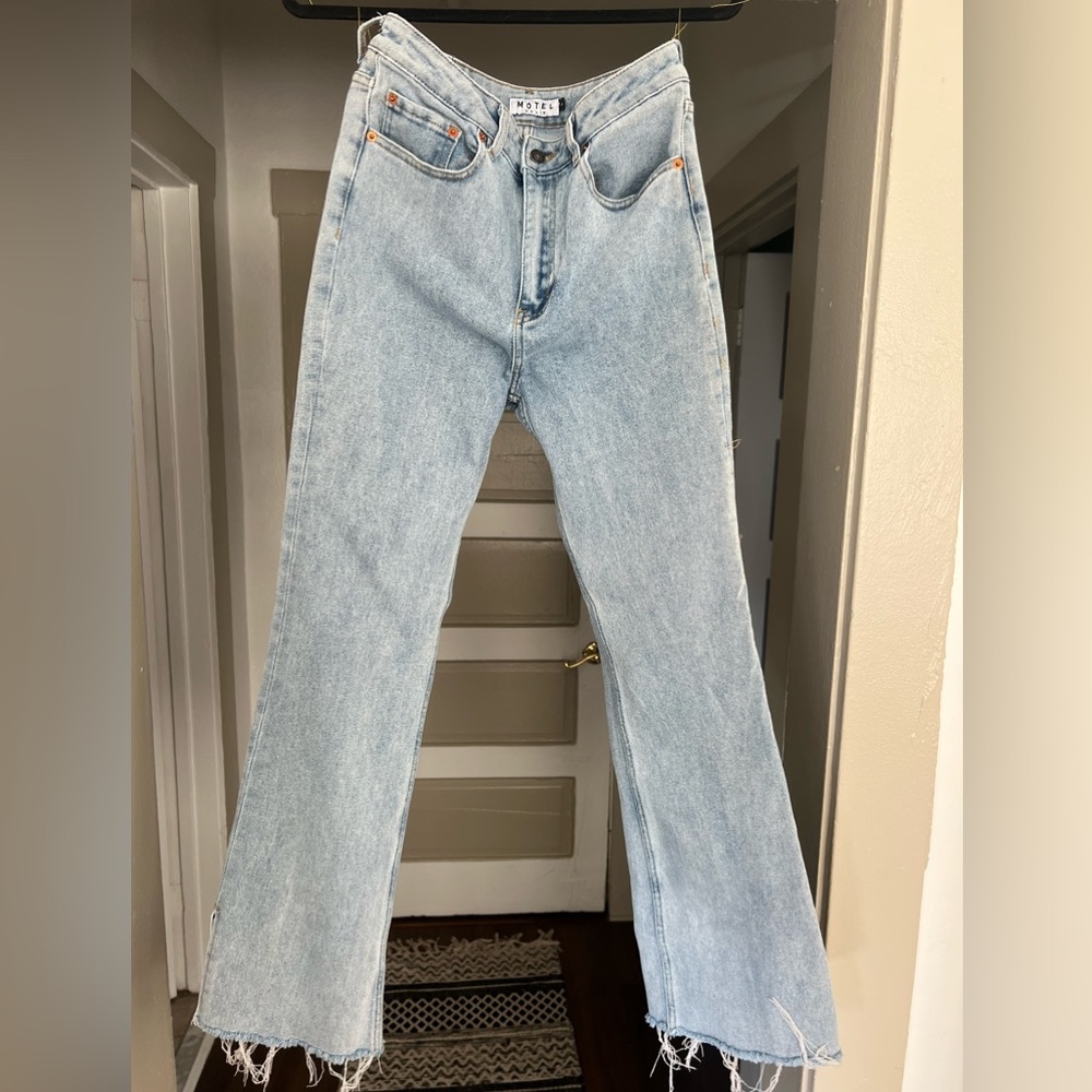 MOTEL ROCKS split bootleg jeans - Picture 2 of 3